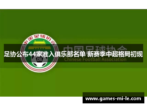 足协公布44家准入俱乐部名单 新赛季中超格局初现